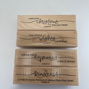 Stampin Up! We Mounted 4pc Stamp Set “Heard from the Heart”